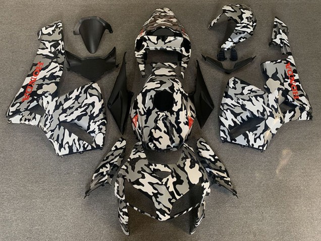 2005-2006 Camo & Red Decals Honda CBR600RR Motorcycle Fairing 2005-2006 Camo & Red Decals Honda CBR600RR Motorcycle Fairing