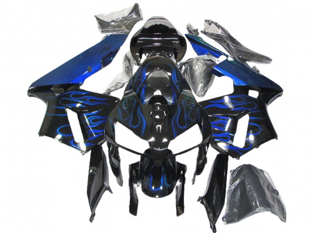 2005-2006 Gloss Blue Flame Honda CBR600RR Motorcycle Fairing