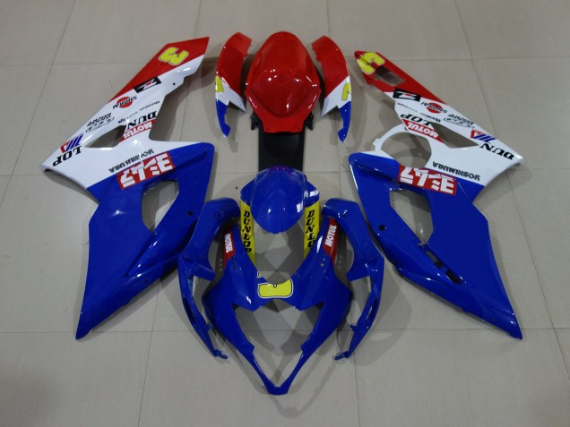 2005-2006 Gloss Blue / White / Red Suzuki GSXR 1000 Motorcycle Fairing