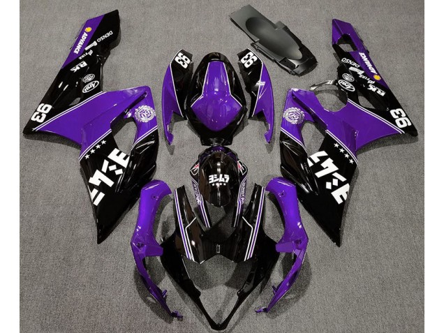 2005-2006 Gloss Purple and Black Custom Suzuki GSXR 1000 Motorcycle Fairing 2005-2006 Gloss Purple and Black Custom Suzuki GSXR 1000 Motorcycle Fairing