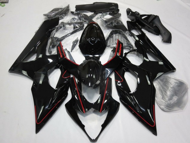 2005-2006 Gloss Red and Black Suzuki GSXR 1000 Motorcycle Fairing