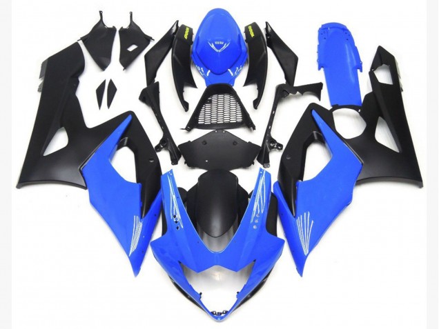 2005-2006 Light Gloss Blue and Matte Black Lowers Suzuki GSXR 1000 Motorcycle Fairing 2005-2006 Light Gloss Blue and Matte Black Lowers Suzuki GSXR 1000 Motorcycle Fairing