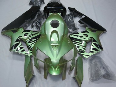2005-2006 Light Green Flame Honda CBR600RR Motorcycle Fairing