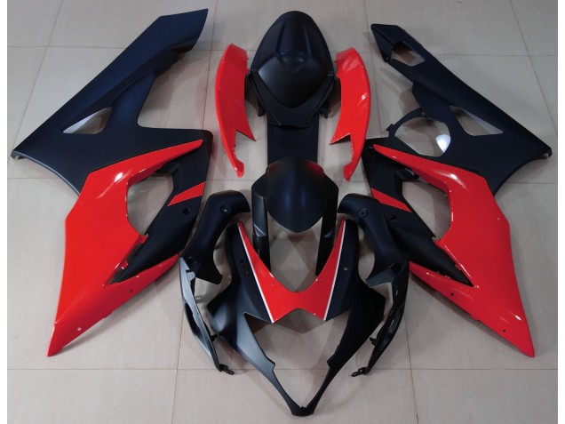 2005-2006 Matte Black & Red Suzuki GSXR 1000 Motorcycle Fairing 2005-2006 Matte Black & Red Suzuki GSXR 1000 Motorcycle Fairing