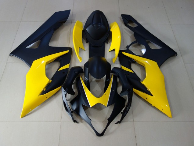 2005-2006 Matte Black & Yellow Suzuki GSXR 1000 Motorcycle Fairing 2005-2006 Matte Black & Yellow Suzuki GSXR 1000 Motorcycle Fairing