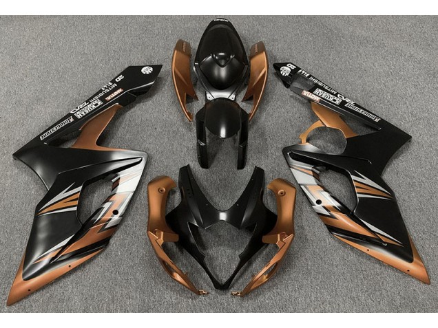 2005-2006 Matte Black and Bronze Suzuki GSXR 1000 Motorcycle Fairing