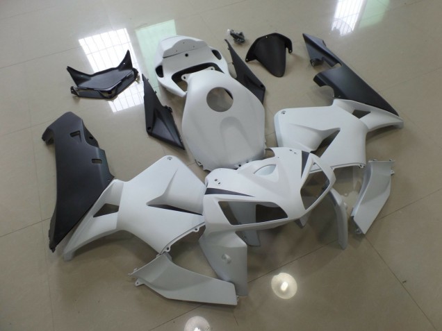 2005-2006 Matte White and Black Honda CBR600RR Motorcycle Fairing