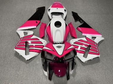 2005-2006 Pink and White Wings Honda CBR600RR Motorcycle Fairing