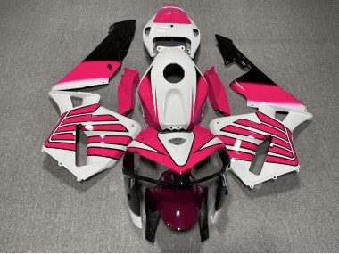 2005-2006 Pink and White Wings Honda CBR600RR Motorcycle Fairing