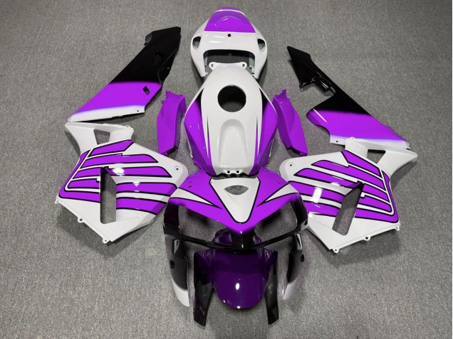 2005-2006 Purple and White Wings Honda CBR600RR Motorcycle Fairing