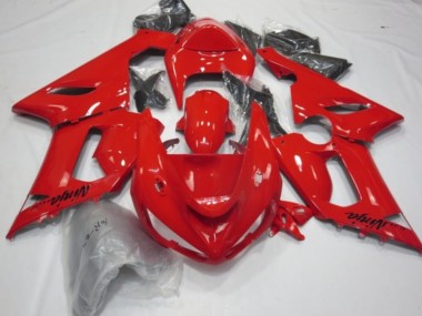 2005-2006 Red Gloss Kawasaki ZX6R Motorcycle Fairing