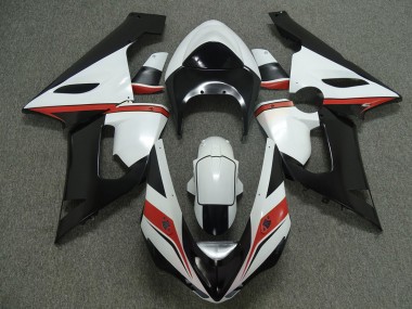 2005-2006 Red White and Black Kawasaki ZX6R Motorcycle Fairing