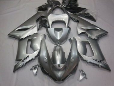 2005-2006 Silver Kawasaki ZX6R Motorcycle Fairing