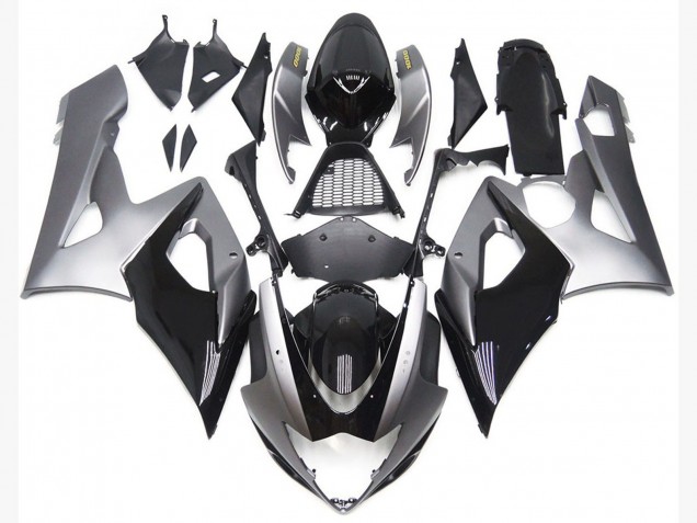 2005-2006 Silver and Gloss Black Style Suzuki GSXR 1000 Motorcycle Fairing 2005-2006 Silver and Gloss Black Style Suzuki GSXR 1000 Motorcycle Fairing