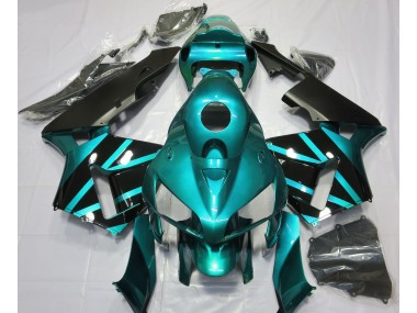 2005-2006 Teal & Gloss Black Design Honda CBR600RR Motorcycle Fairing