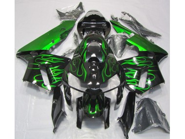 2005-2006 Vibrant Green Flame Honda CBR600RR Motorcycle Fairing