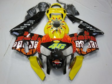 2005-2006 Yellow Rossi Honda CBR600RR Motorcycle Fairing