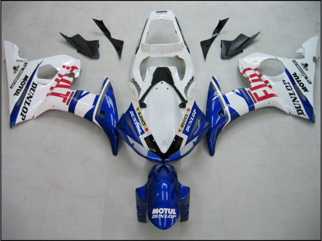 2005 Blue Fiat Yamaha R6 Motorcycle Fairing 2005 Blue Fiat Yamaha R6 Motorcycle Fairing