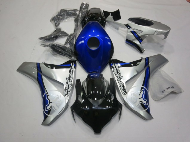 2006-2007 Blue and Silver TBR Honda CBR1000RR Motorcycle Fairing 2006-2007 Blue and Silver TBR Honda CBR1000RR Motorcycle Fairing