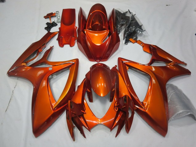 2006-2007 Burnt Orange Suzuki GSXR 600-750 Motorcycle Fairing 2006-2007 Burnt Orange Suzuki GSXR 600-750 Motorcycle Fairing