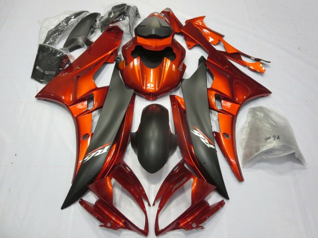 2006-2007 Burnt Orange Yamaha R6 Motorcycle Fairing 2006-2007 Burnt Orange Yamaha R6 Motorcycle Fairing
