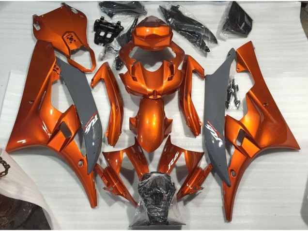 2006-2007 Burnt Orange and Nardo Yamaha R6 Motorcycle Fairing 2006-2007 Burnt Orange and Nardo Yamaha R6 Motorcycle Fairing