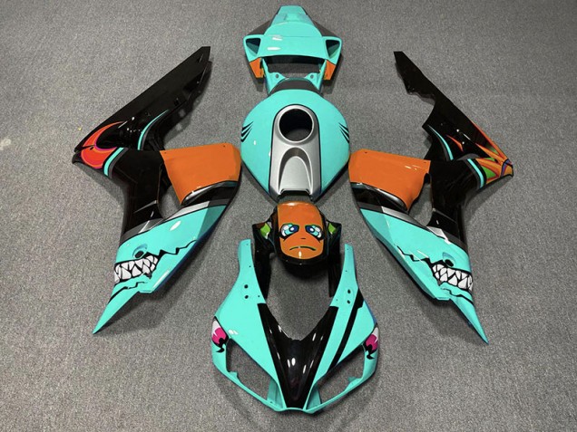 2006-2007 Cyan Shark Honda CBR1000RR Motorcycle Fairing