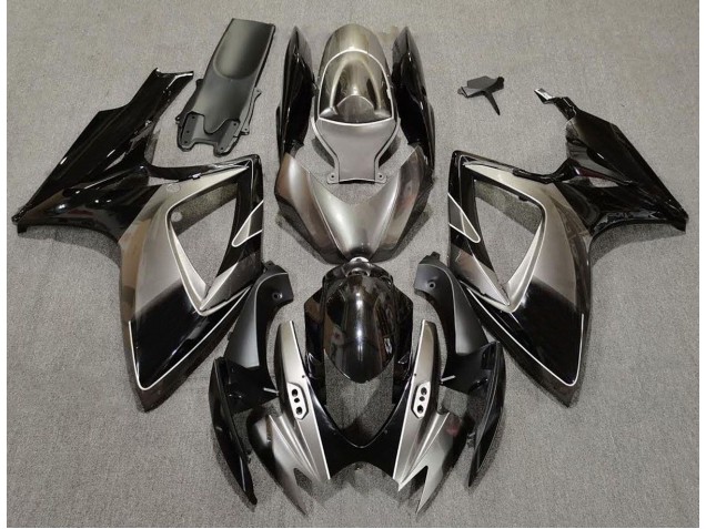 2006-2007 Dark Silver and Black Suzuki GSXR 600-750 Motorcycle Fairing