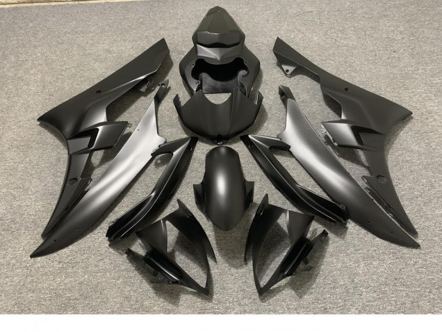 2006-2007 Full Matte Black Yamaha R6 Motorcycle Fairing 2006-2007 Full Matte Black Yamaha R6 Motorcycle Fairing