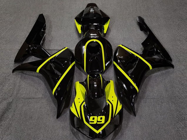 2006-2007 Gloss Black and Bright Yellow Honda CBR1000RR Motorcycle Fairing 2006-2007 Gloss Black and Bright Yellow Honda CBR1000RR Motorcycle Fairing