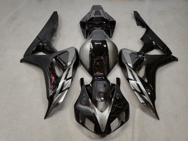 2006-2007 Gloss Black w grey Honda CBR1000RR Motorcycle Fairing 2006-2007 Gloss Black w grey Honda CBR1000RR Motorcycle Fairing
