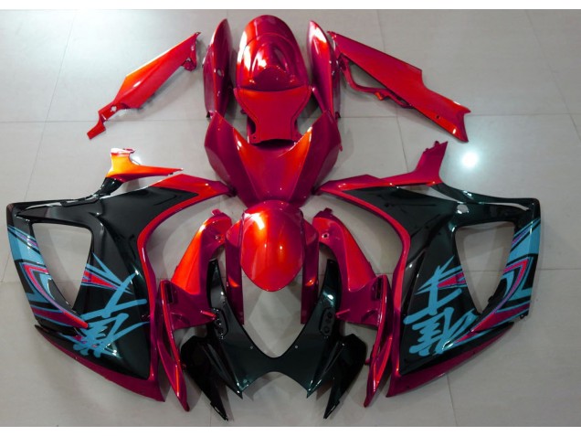 2006-2007 Gloss Red & Black Suzuki GSXR 600-750 Motorcycle Fairing 2006-2007 Gloss Red & Black Suzuki GSXR 600-750 Motorcycle Fairing