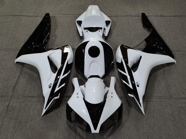 2006-2007 Gloss White and Black Honda CBR1000RR Motorcycle Fairing