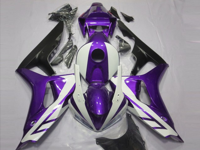 2006-2007 Gloss White and Purple Honda CBR1000RR Motorcycle Fairing