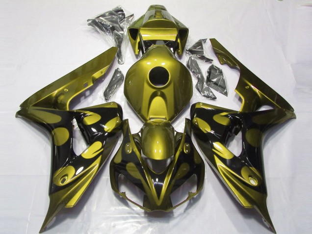 2006-2007 Gloss Yellow and Black Honda CBR1000RR Motorcycle Fairing