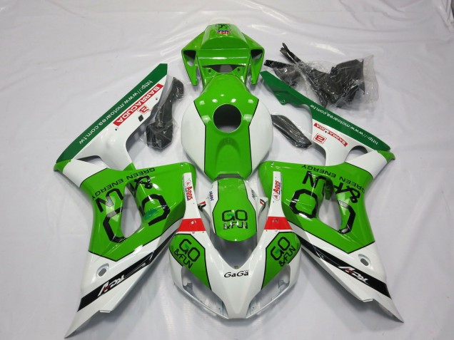 2006-2007 Green and White Honda CBR1000RR Motorcycle Fairing