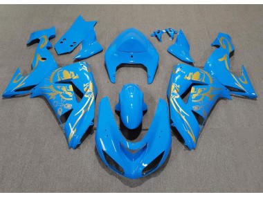 2006-2007 Light Blue & Gold Kawasaki ZX10R Motorcycle Fairing