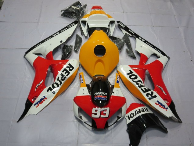 2006-2007 Light Orange White Repsol Honda CBR1000RR Motorcycle Fairing