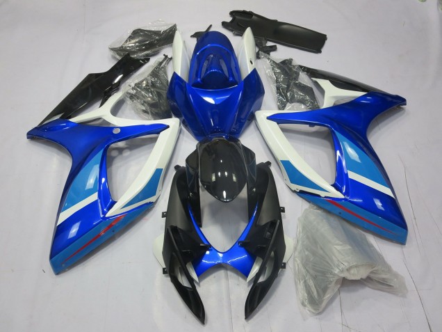 2006-2007 Light and Dark Blue Suzuki GSXR 600-750 Motorcycle Fairing