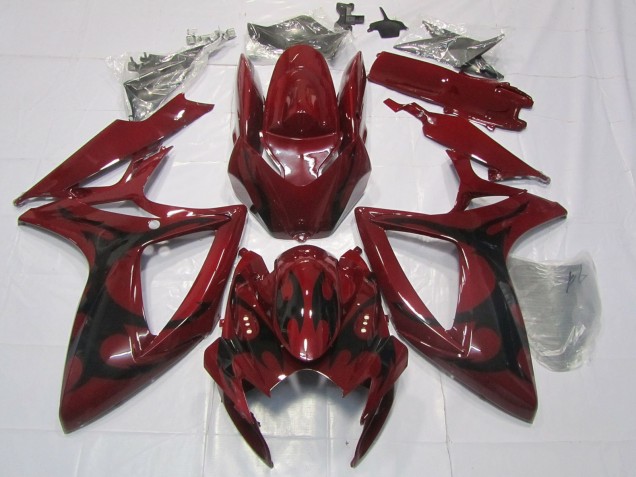 2006-2007 Maroon Red Suzuki GSXR 600-750 Motorcycle Fairing