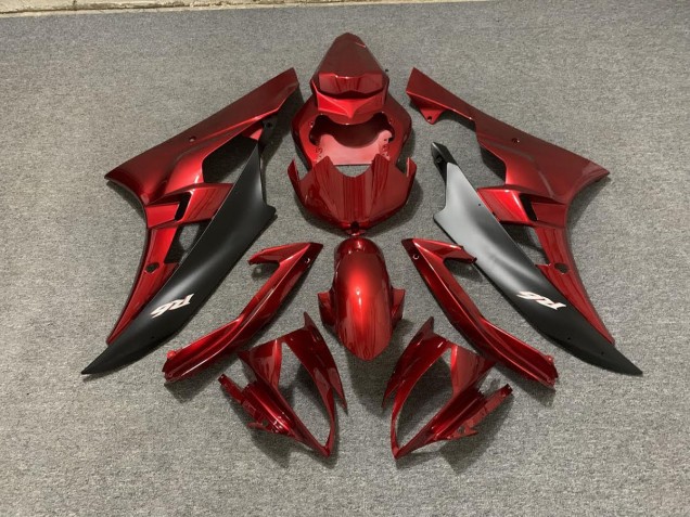 2006-2007 Maroon and Black Yamaha R6 Motorcycle Fairing 2006-2007 Maroon and Black Yamaha R6 Motorcycle Fairing