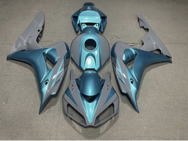 2006-2007 Nardo Grey and Light Blue Honda CBR1000RR Motorcycle Fairing