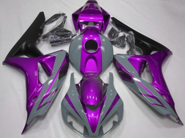 2006-2007 Nardo Grey and Purple Honda CBR1000RR Motorcycle Fairing