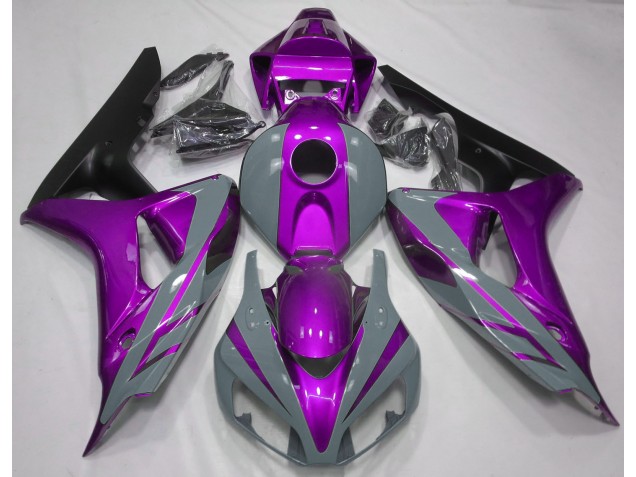 2006-2007 Nardo Grey and Purple Honda CBR1000RR Motorcycle Fairing