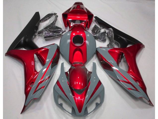2006-2007 Nardo Grey and Red Honda CBR1000RR Motorcycle Fairing