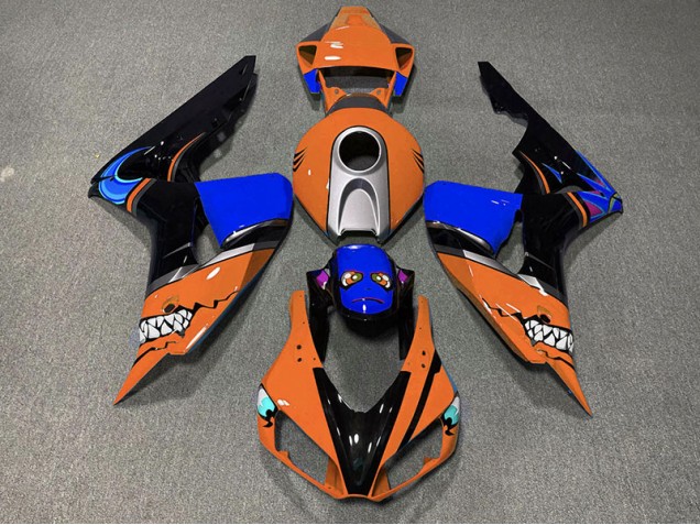 2006-2007 Orange Shark Honda CBR1000RR Motorcycle Fairing 2006-2007 Orange Shark Honda CBR1000RR Motorcycle Fairing