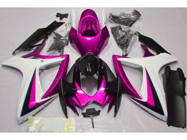 2006-2007 Pink & White Suzuki GSXR 600-750 Motorcycle Fairing