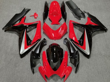 2006-2007 Red Black OEM Style Suzuki GSXR 600-750 Motorcycle Fairing