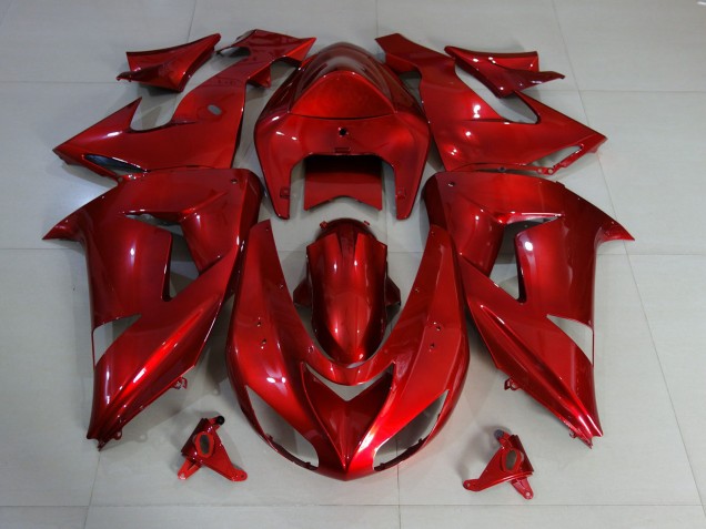 2006-2007 Red Deep Gloss Kawasaki ZX10R Motorcycle Fairing 2006-2007 Red Deep Gloss Kawasaki ZX10R Motorcycle Fairing