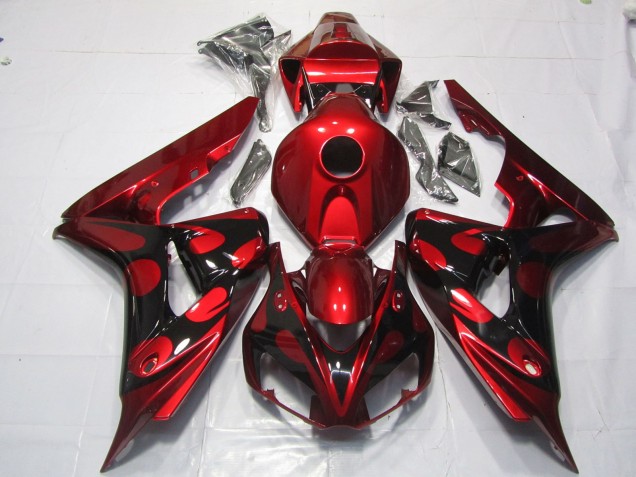 2006-2007 Red and Black Candy Honda CBR1000RR Motorcycle Fairing 2006-2007 Red and Black Candy Honda CBR1000RR Motorcycle Fairing